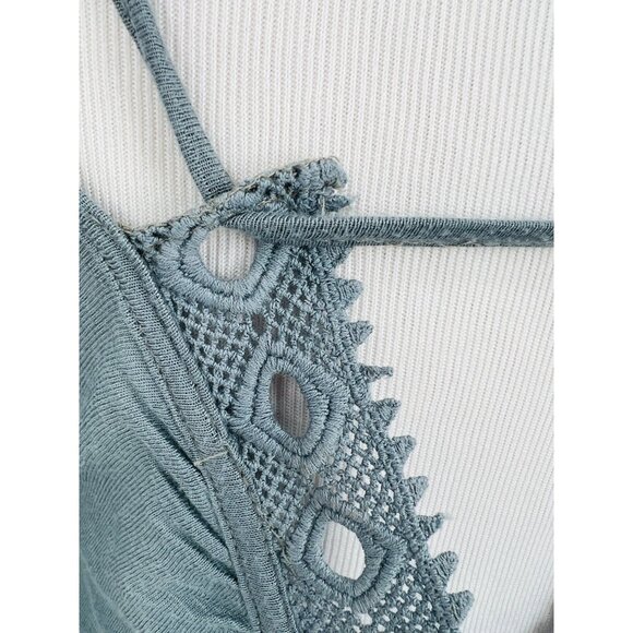 NWT Free People Crochet Trim On-Off Shoulder Long Sleeve Scoop Neck V-Back Top - Picture 5 of 16